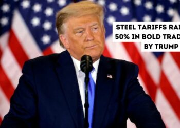 image of U.S. President Donald Trump vowed to double tariffs on steel imports, stating, “We’re going to bring it from 25 per cent to 50 per cent.