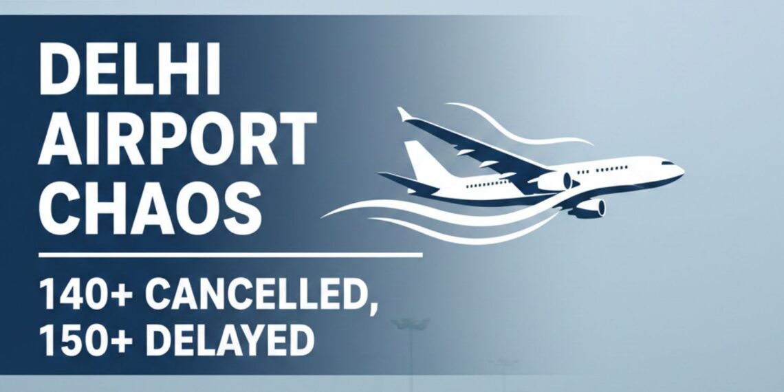 Dense Fog Disrupts Operations at Delhi Airport, over 140 Flights Cancelled and 150 Delayed