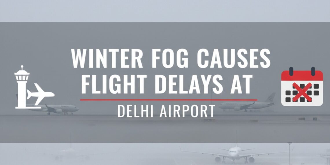 Winter Fog Causes Flight Delays at Delhi Airport