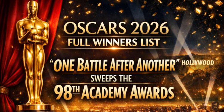 Oscars 2026 Full Winners List ‘One Battle After Another’ Sweeps the 98th Academy Awards