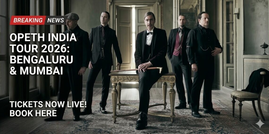 an image displaying details of Opeth India Tour 2026