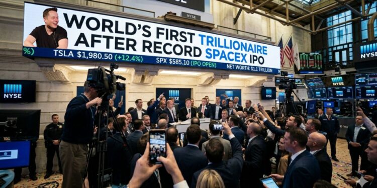 Musk Becomes World’s First Trillionaire After Record SpaceX IPO
