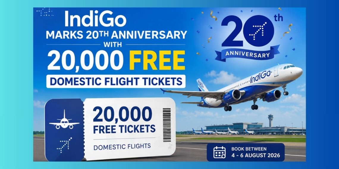 IndiGo Marks 20th Anniversary with 20,000 Free Domestic Flight Tickets
