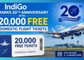 IndiGo Marks 20th Anniversary with 20,000 Free Domestic Flight Tickets