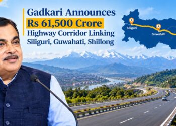 Gadkari Announces Rs 61,500 Crore Highway Corridor Linking Siliguri, Guwahati, Shillong