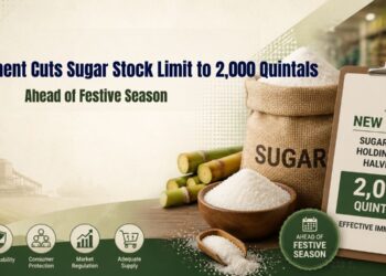 Government Cuts Sugar Stock Limit to 2,000 Quintals