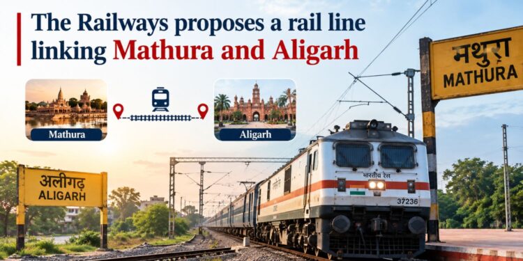 Mathura Aligarh Rail Line